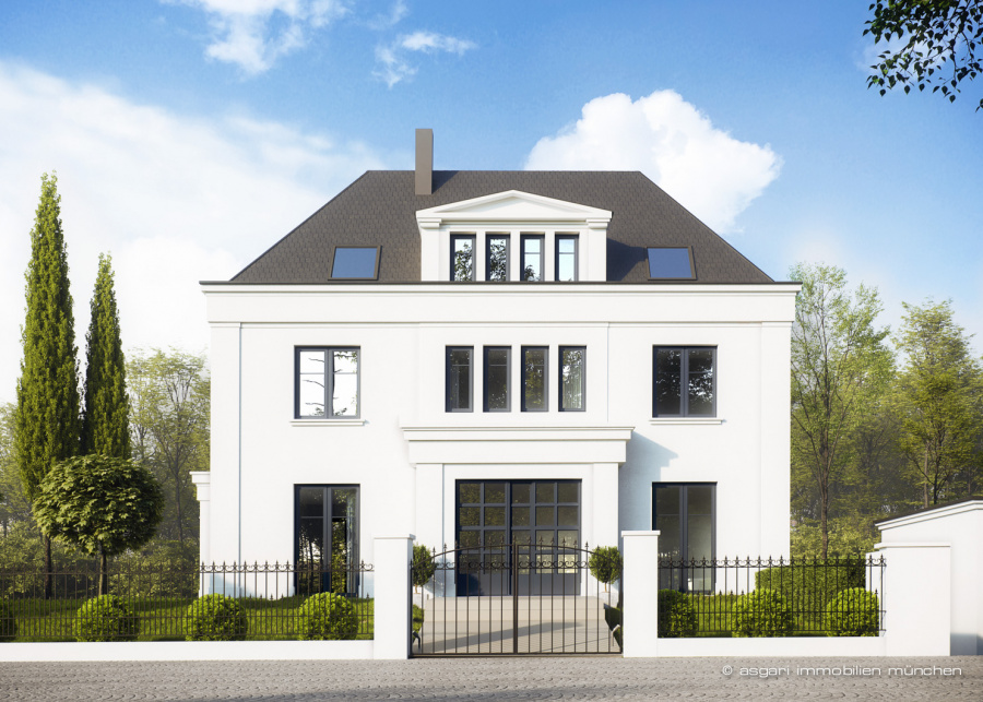 Straßenansicht (Nordseite) | Verkauf Haus - Grünwald