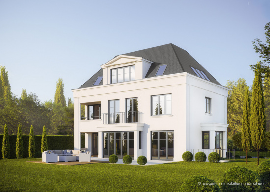 Gartenansicht aus Südost | Verkauf Haus - Grünwald