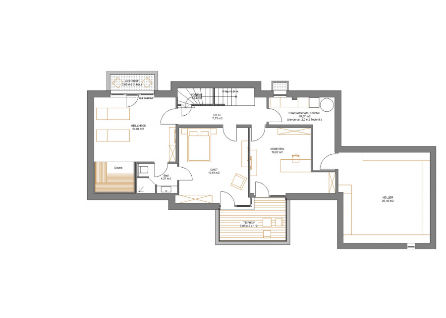 Grundriss UG | Verkauf Haus - Grünwald
