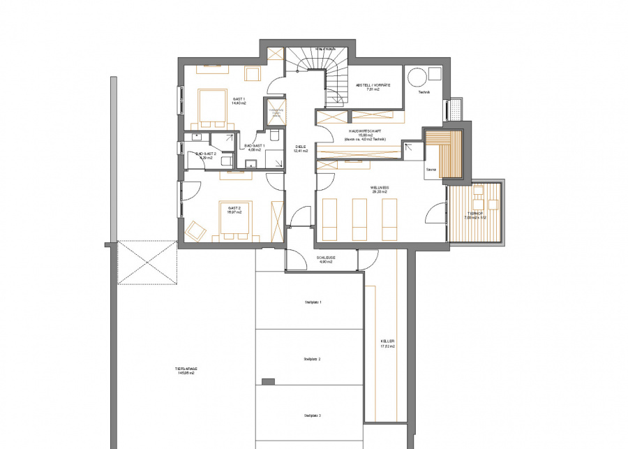 Grundriss UG | Verkauf Haus - Grünwald